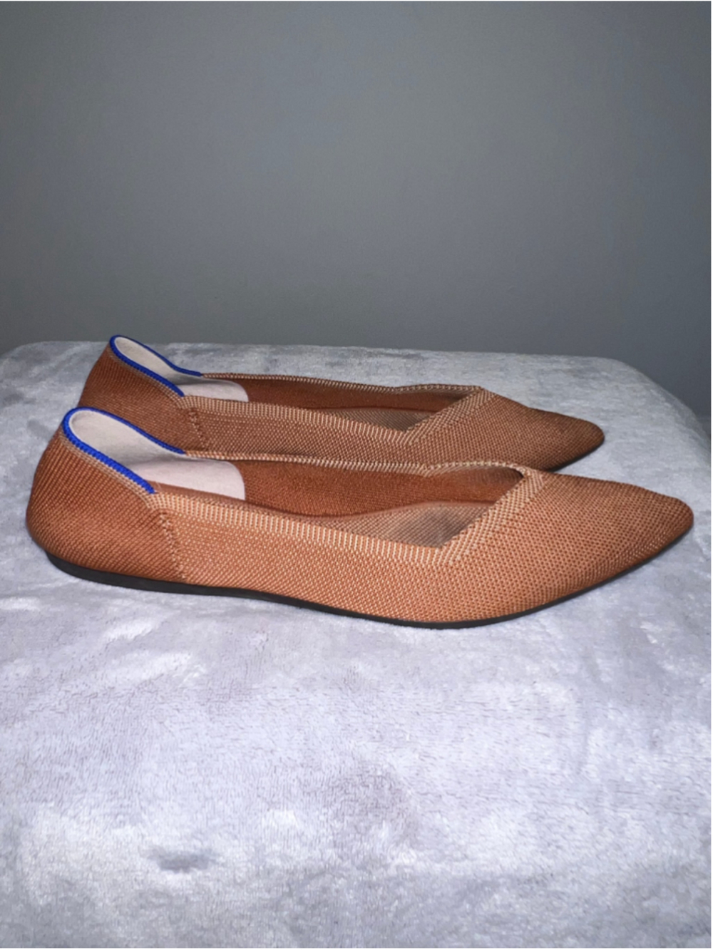 Rothy's Ballet Flats Point Amber Slip On Burnt Orange 10.5